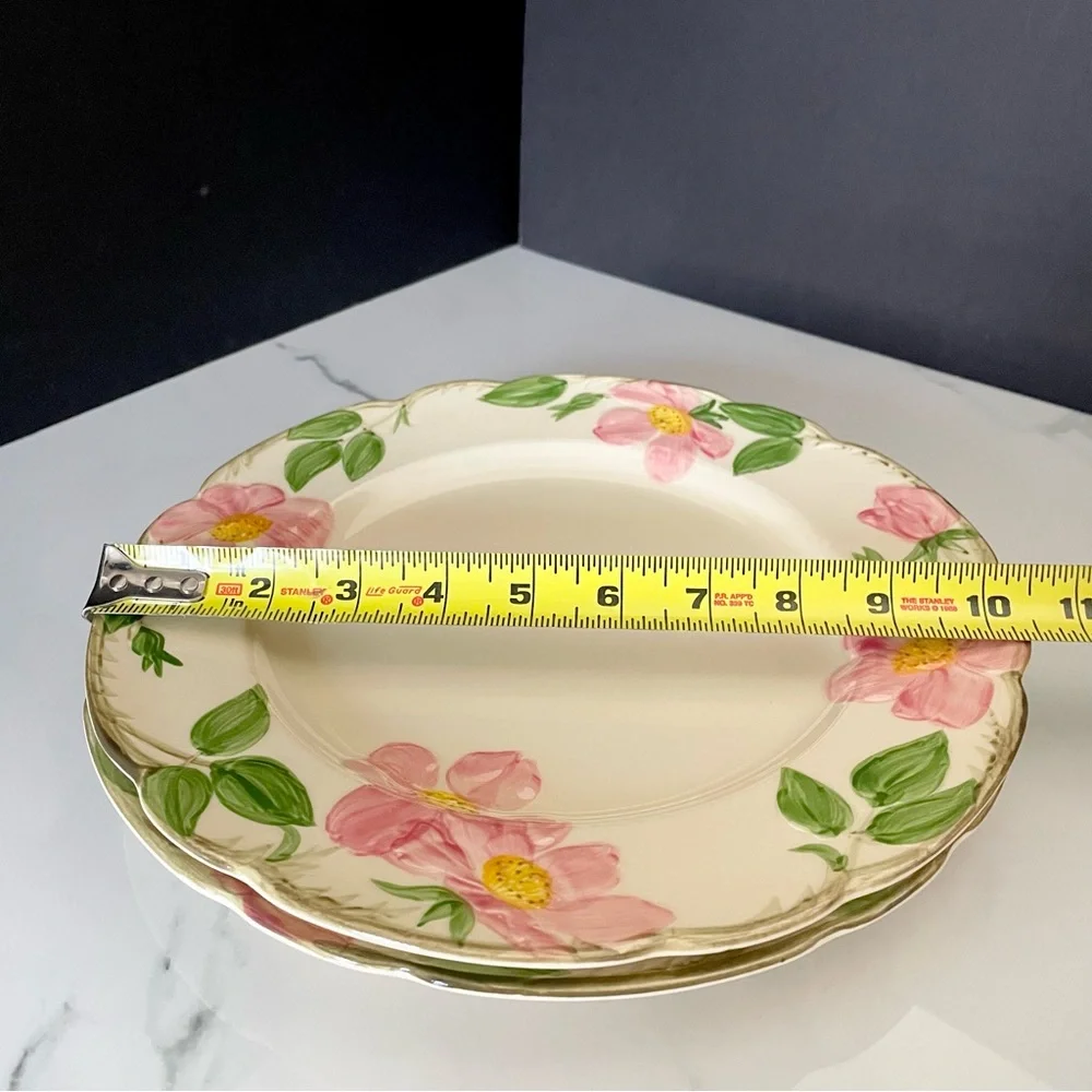 SET of 2 Vintage Desert Rose Dinner Plates by Franciscan